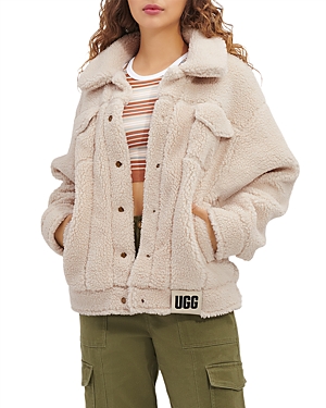 Ugg Frankie Sherpa Trucker Jacket In Natural