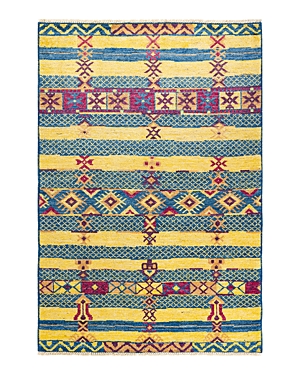 Bloomingdale's Artisan Collection Modern M1591 Area Rug, 5'5 X 7'10 In Blue
