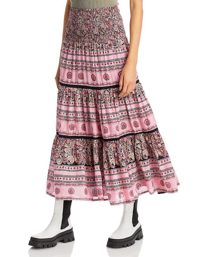 Bell Mandy Smocked Printed Maxi Skirt | Bloomingdale's