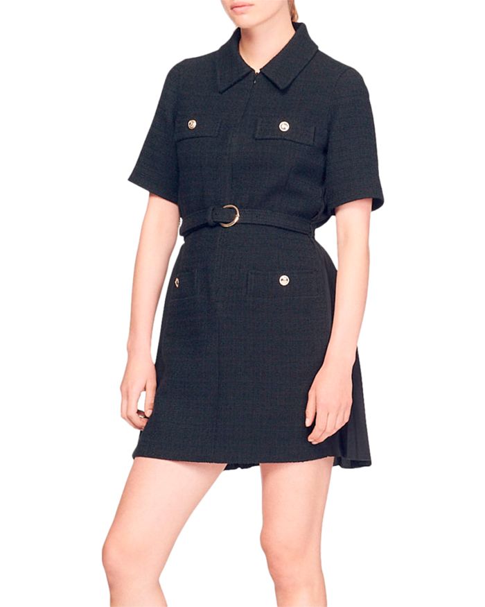 Nour Tweed Shirt Dress