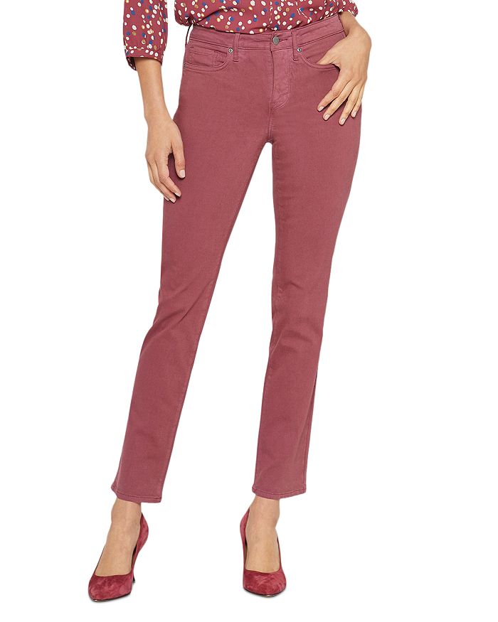 NYDJ Sherri High Rise Slim Straight Jeans in Husk | Bloomingdale's