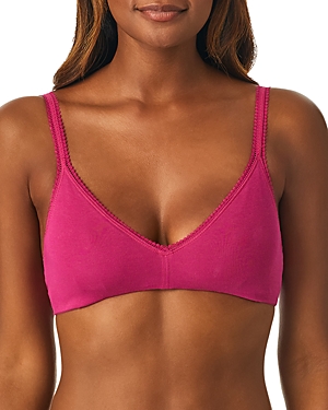 On Gossamer Cabana Cotton Blend Stretch Bralette In Deep Magenta