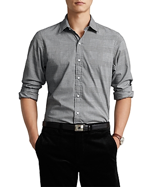 Polo Ralph Lauren Classic Fit Plaid Twill Shirt In Black/cream