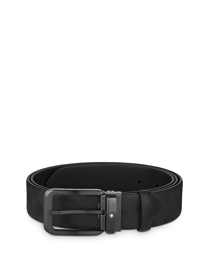 REVERSIBLE MONOGRAM BUCKLE BELT SOLID WHITE