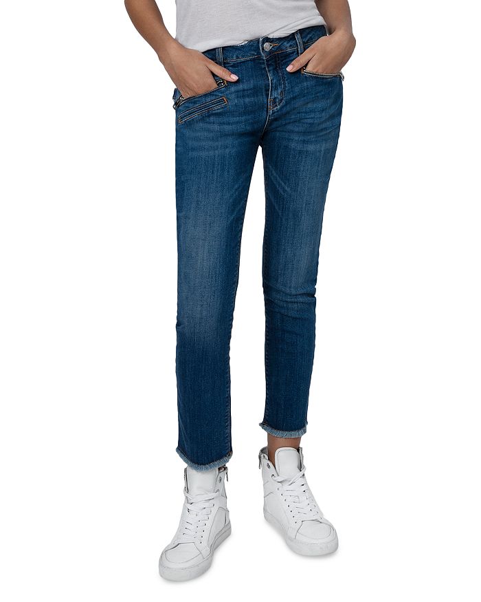 Zadig & Voltaire Ava Straight Leg Jeans in Medium Blue | Bloomingdale's