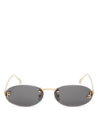 Rimless Round Sunglasses, 54mm