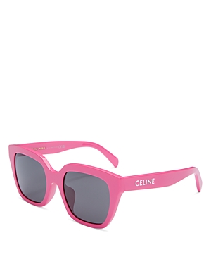 Celine Monochrome 56mm Square Sunglasses In Pink/gray Solid