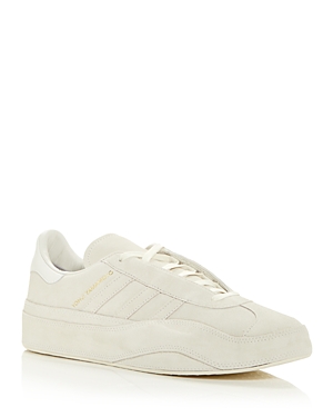 Y-3 Gazelle Leather-trimmed Suede Sneakers In White