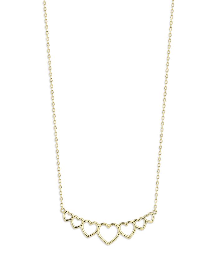 Bloomingdale's - Open Heart Collar Necklace in 14K Yellow Gold, 16" - 100% Exclusive