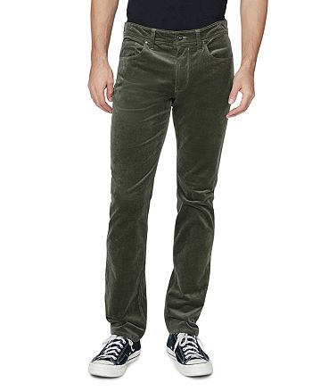 PAIGE - Lennox Slim Fit Corduroy Pants in Forest Shadow