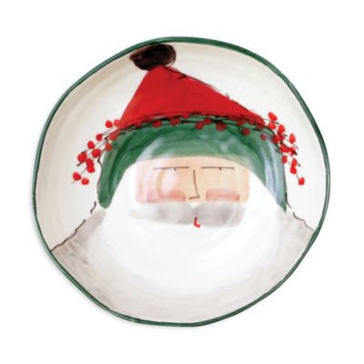 VIETRI - Old St. Nick Green Hat Pasta Bowl