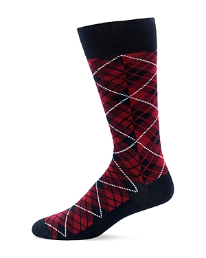 The Men's Store at Bloomingdale's Wool Diagonal Plaid Socks - 100% Exclusive