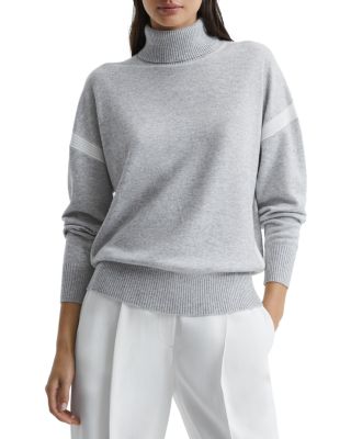 REISS Nova Color Blocked Turtleneck 