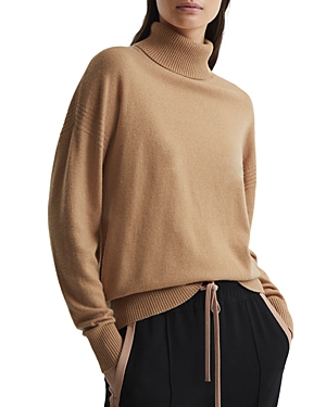 Shop Reiss Nova Turtleneck Sweater In Camel