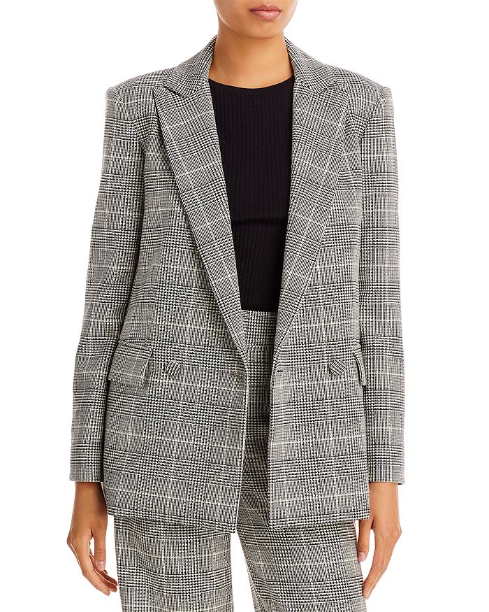 Alice and Olivia Arias Strong Shoulder Double Breasted Blazer ...