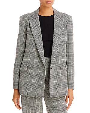Alice and Olivia Arias Strong Shoulder Double Breasted Blazer