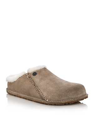 Birkenstock Zermatt Leather Suede Shoes In Stone Coin