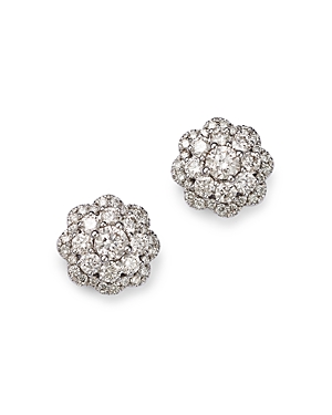 Bloomingdale's Diamond Flower Cluster Stud Earrings in 14K White Gold, 1.0 ct. t.w. - 100% Exclusive