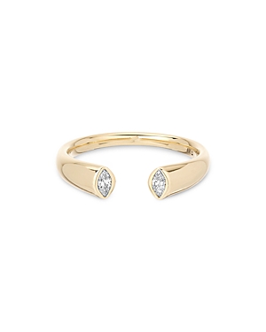 Adina Reyter 14K Yellow Gold Stacking Diamonds Marquis Cuff Ring