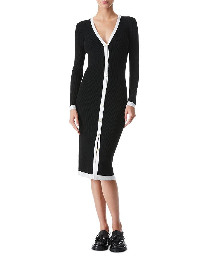 Bloomingdales Women Clothing Dresses Knitted Dresses Alcina Button Down Rib Knit Dress 