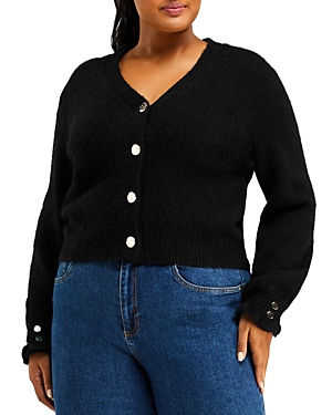 Estelle Plus Sofia Blouson Sleeve Sweater In Black
