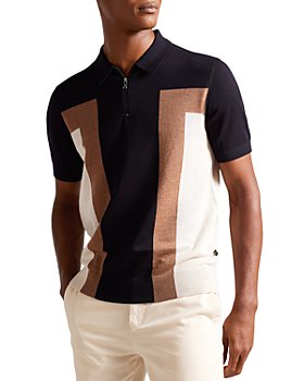Ted Baker - Larbrot Colorblocked Quarter Zip Polo