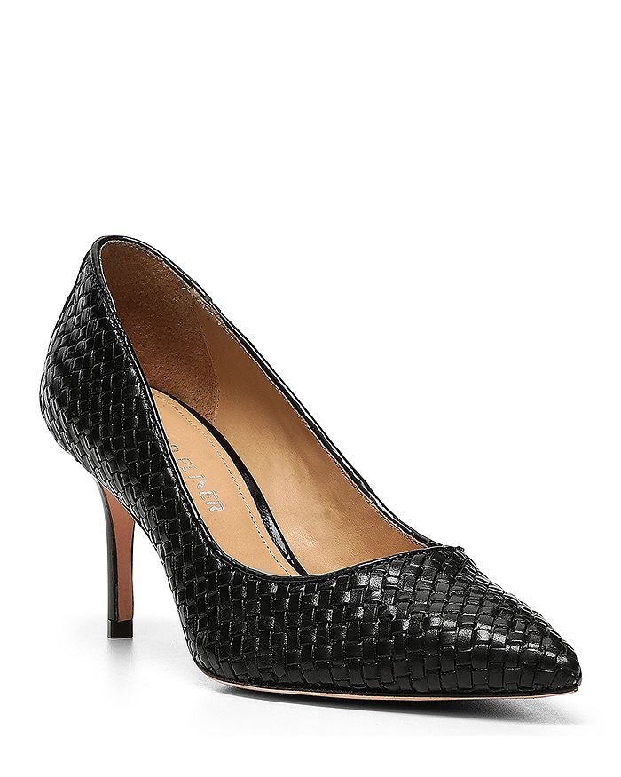 80’s Dressy Suede Black W/ Gold Trim Pumps by Donald Pliner Couture
