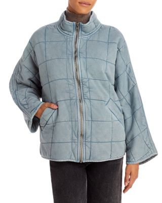 Free people quilted Dolman jacket silver lining cheapest