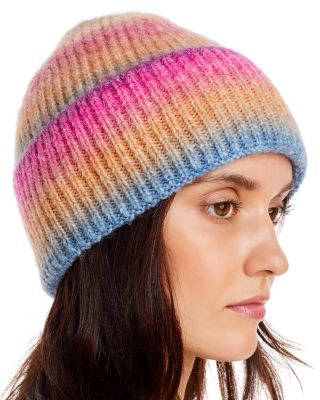 Aqua Space Dye Knit Beanie OS Blue $68 *Exclusive Bloomingdale\'s Design* AQUA Space Dyed Knit Beanie - 100% Exclusive | Bloomingdale main image 3
