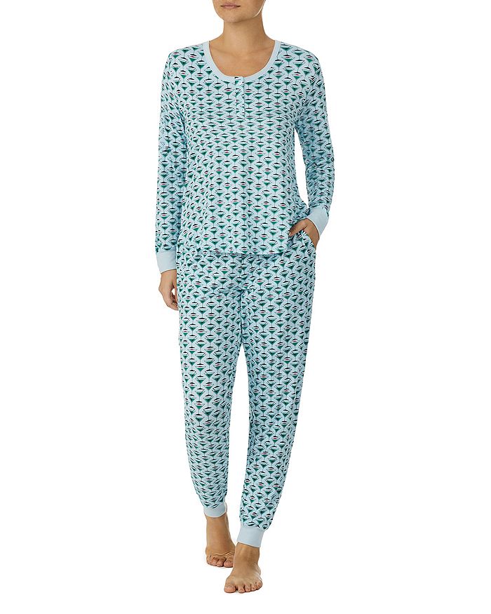 kate spade new york Long Sleeve Printed Pajama Set Bloomingdale's