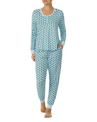 kate spade new york Long Sleeve Printed Pajama Set | Bloomingdale's