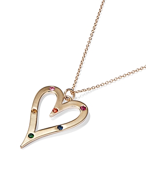 Charmed By Stephanie Gottlieb Stephanie Gottlieb Rainbow Heart Chain Necklace - 150th Anniversary Exclusive In Multi/gold