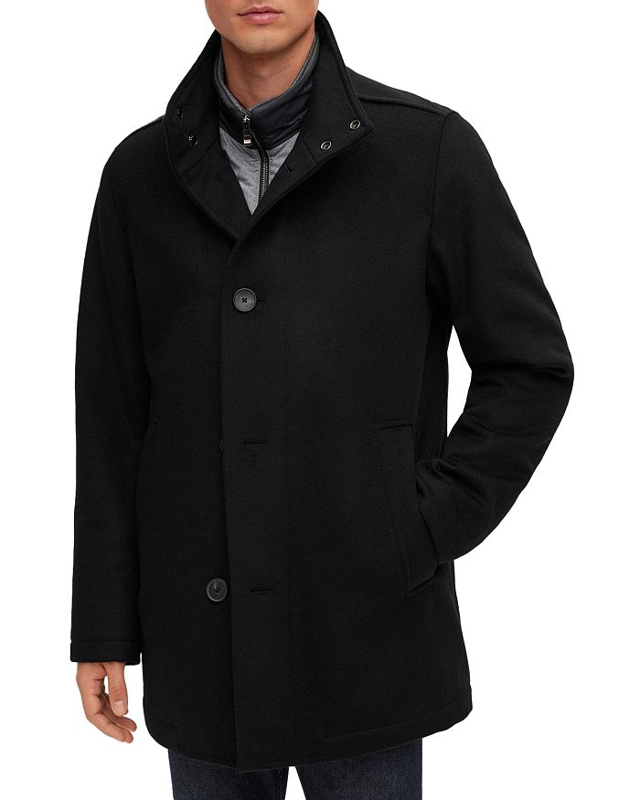BOSS - H-Coxtan-224 1024403 Wool & Cashmere Attached Bib Coat