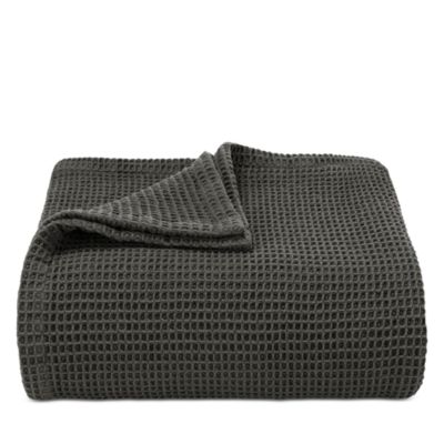 Waffleweave Charcoal Blanket, Full/Queen