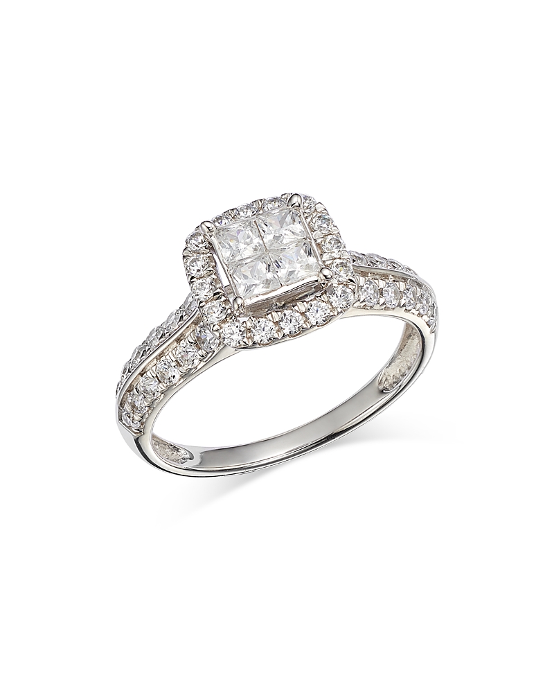 Bloomingdale's Diamond Engagement Ring In 14k White Gold, 1.0 Ct. T. W. - Exclusive In White