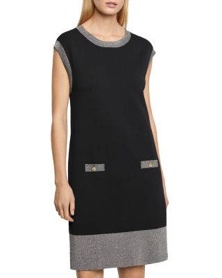 PAULE KA Contrast Trim Knit Dress