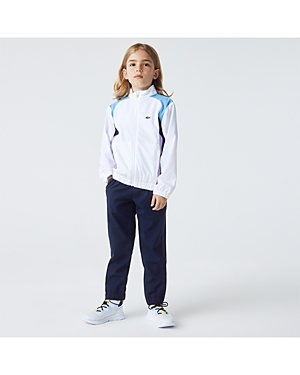 Shop Lacoste Boys' Colorblock Tennis Tracksuit - Little Kid, Big Kid In White/blue