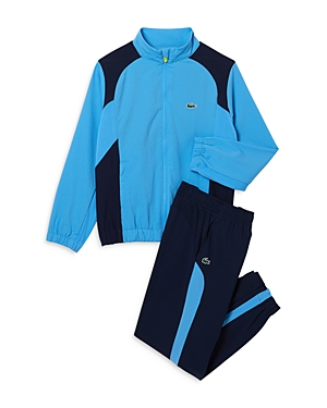 Shop Lacoste Boys' Colorblock Tennis Tracksuit - Little Kid, Big Kid In Blue/navy