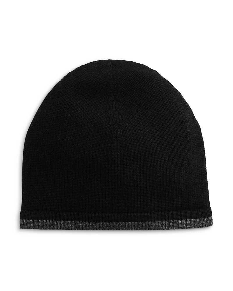 The Men's Store At Bloomingdale's Wool & Cashmere Tipped Skull Cap - Exclusive In Black/ Charcoal