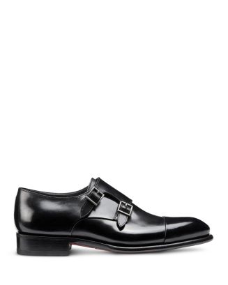 Santoni Italian Leather Double Monk Strap Dress Shoes Men’s 10.5 D Santoni Men main image 2