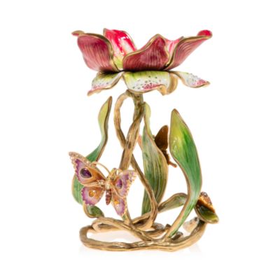 Meredith Floral Pillar Candle Holder