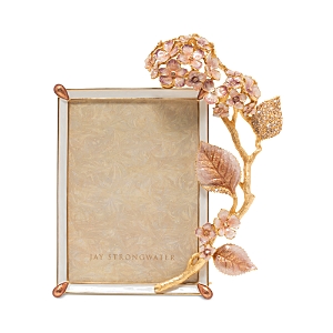 Jay Strongwater Boudoir Hydrangea Frame, 5" X 7" In Gold