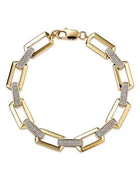 Bloomingdale's - Men's Diamond Link Bracelet in 14K Yellow Gold, 0.50 ct. t.w. - 100% Exclusive