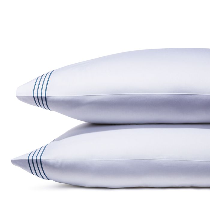 Frette Cruise Standard Pillowcase, Pair In White/peacock
