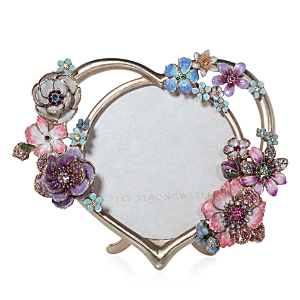 Jay Strongwater 4 Round Bouquet Heart Frame In Multi