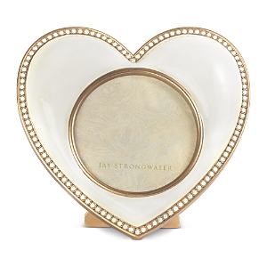 Shop Jay Strongwater Chantal Heart Frame In Gold