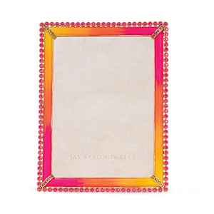Shop Jay Strongwater Lucas Stone Edge 5 X 7 Frame In Electric Pink