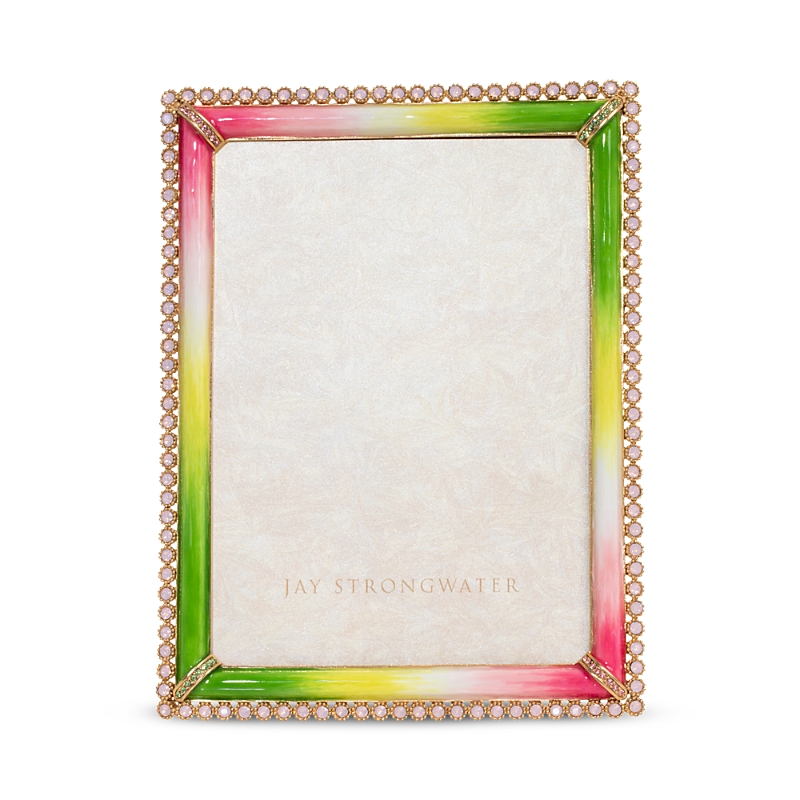 Jay Strongwater Stone Edge Picture Frame, 5" X 7" In Flora
