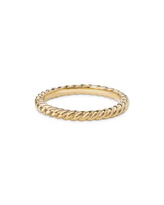 David Yurman 18K Yellow Gold Dy Unity Cable Band Ring