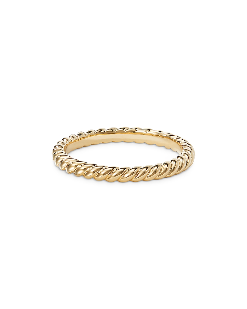 David Yurman 18K Yellow Gold Dy Unity Cable Band Ring